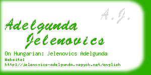 adelgunda jelenovics business card